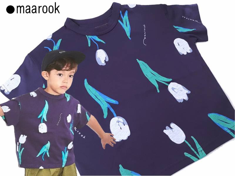 maarook「チューリッププリント天竺Tシャツ」(80-160cm)  【メール便送料無料】の画像