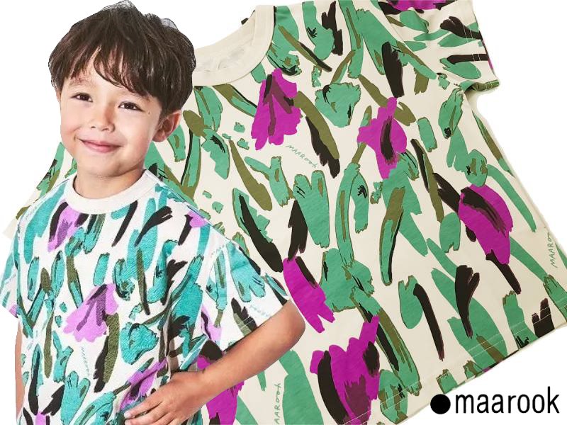 maarook「ボタニカルプリント天竺Tシャツ」(80-160cm)  【メール便送料無料】の画像