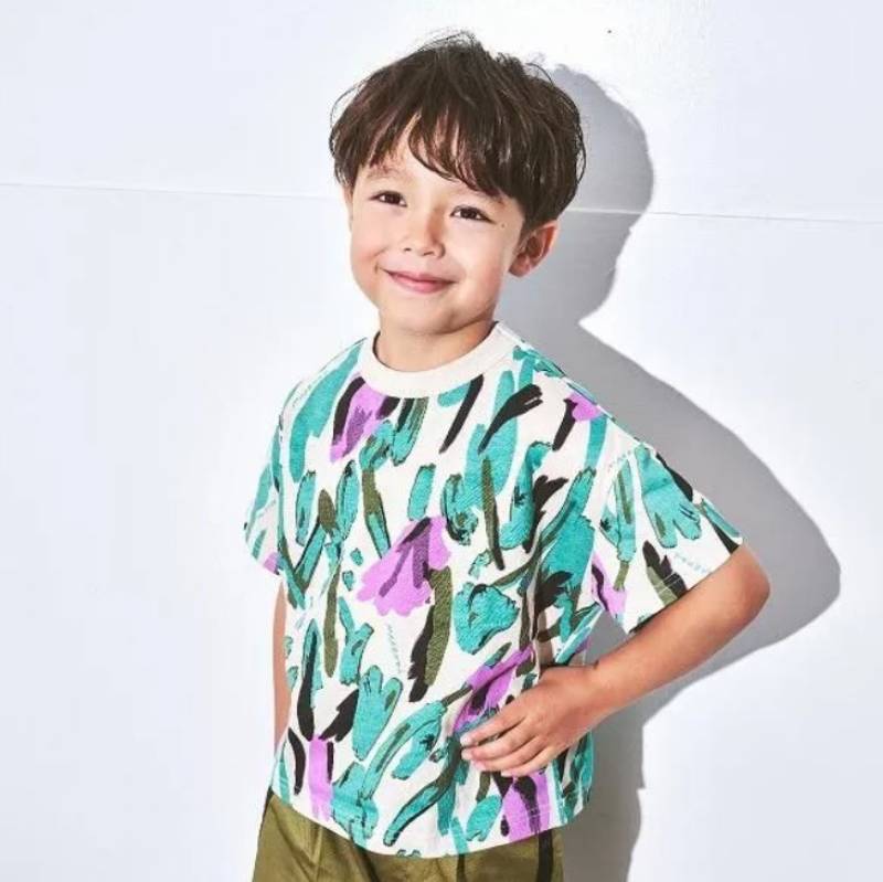 maarook「ボタニカルプリント天竺Tシャツ」(80-160cm)  【メール便送料無料】の画像