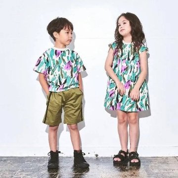 maarook「ボタニカルプリント天竺Tシャツ」(80-160cm)  【メール便送料無料】の画像