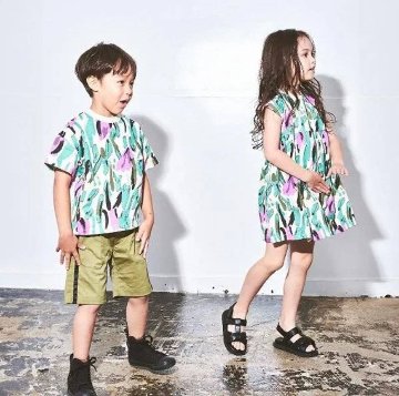 maarook「ボタニカルプリント天竺Tシャツ」(80-160cm)  【メール便送料無料】の画像