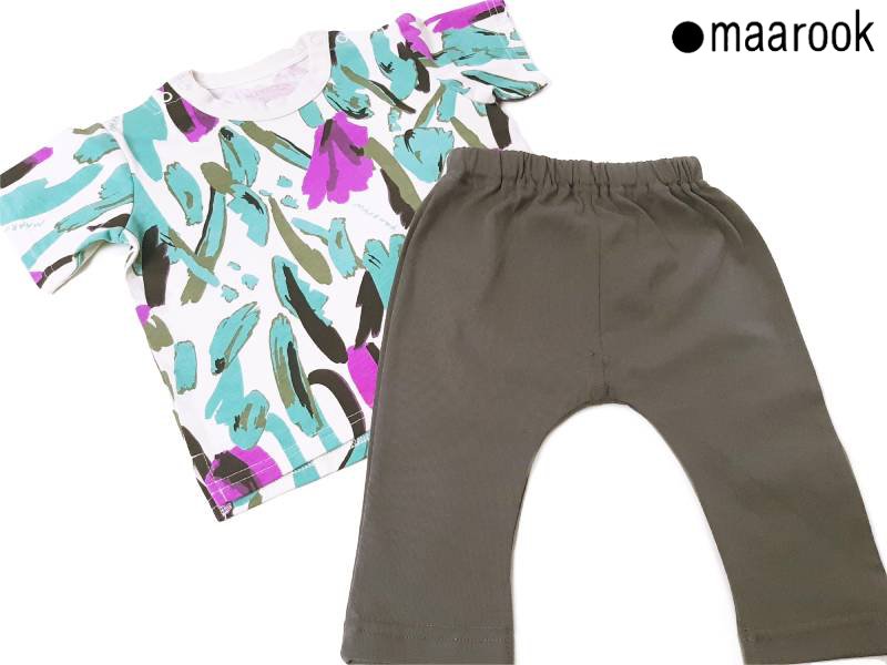 maarook「天竺ボタニカルＰＴベビーセット」(70-80cm)   【メール便送料無料】の画像