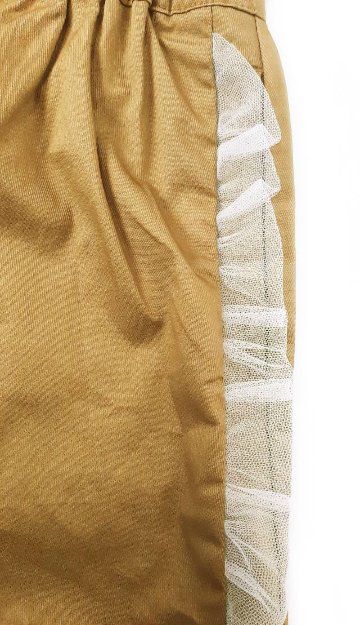 maarook「サイドフリルツイルストレッチキュロット」(100-140cm)　【メール便送料無料】の画像