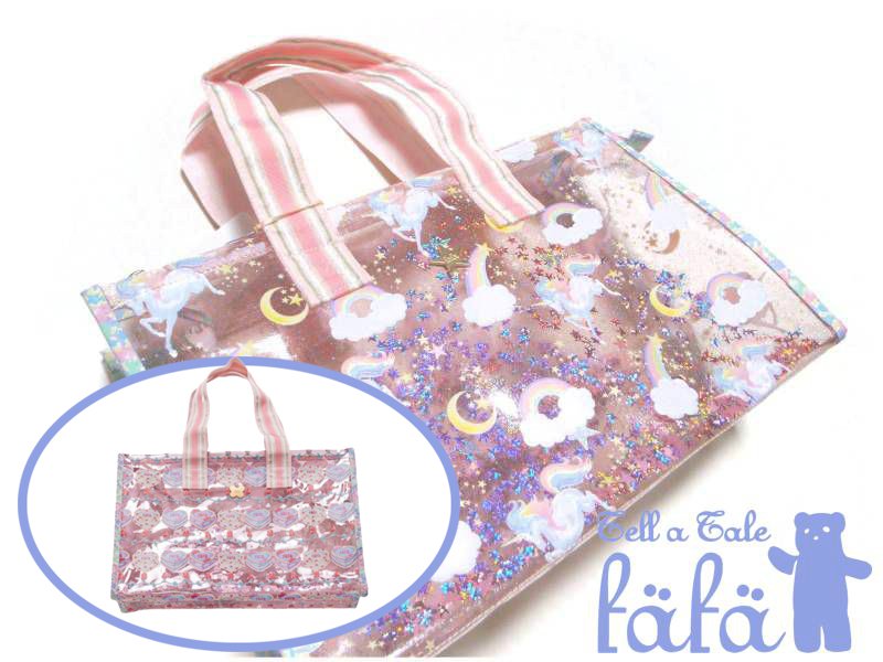  fafa「BETTY JANEクリアPVC＋スパンコールトートバッグ型プールバッグ」（F）の画像