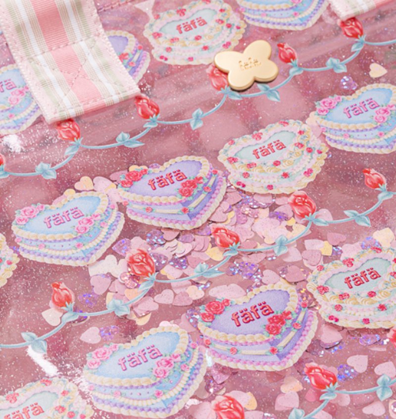  fafa「BETTY JANEクリアPVC＋スパンコールトートバッグ型プールバッグ」（F）の画像