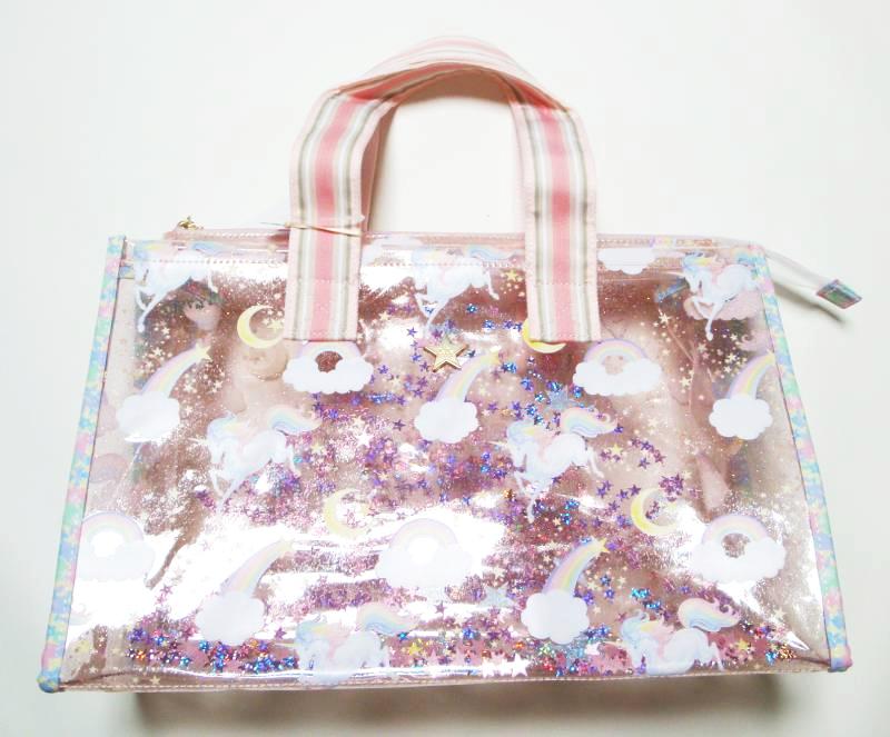  fafa「BETTY JANEクリアPVC＋スパンコールトートバッグ型プールバッグ」（F）の画像