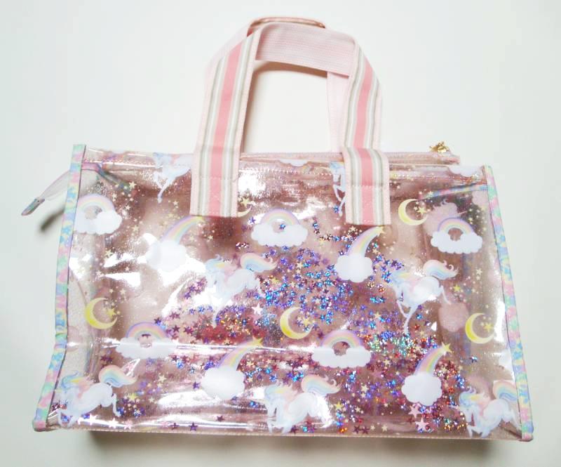  fafa「BETTY JANEクリアPVC＋スパンコールトートバッグ型プールバッグ」（F）の画像