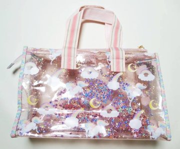  fafa「BETTY JANEクリアPVC＋スパンコールトートバッグ型プールバッグ」（F）の画像