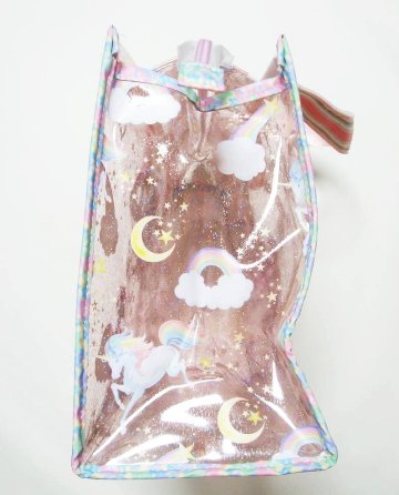  fafa「BETTY JANEクリアPVC＋スパンコールトートバッグ型プールバッグ」（F）の画像