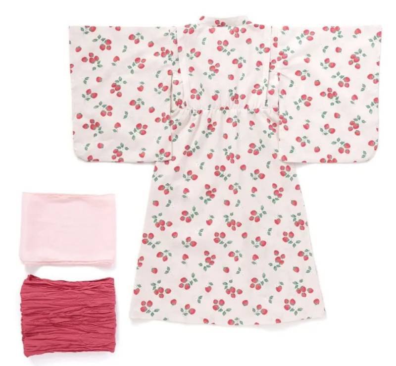 SLAP SLIP 「カンタン着付けプルオーバー浴衣+帯2種類 3点セット (90-140cm) 【メール便送料無料】の画像