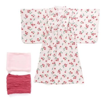 SLAP SLIP 「カンタン着付けプルオーバー浴衣+帯2種類 3点セット (90-140cm) 【メール便送料無料】の画像