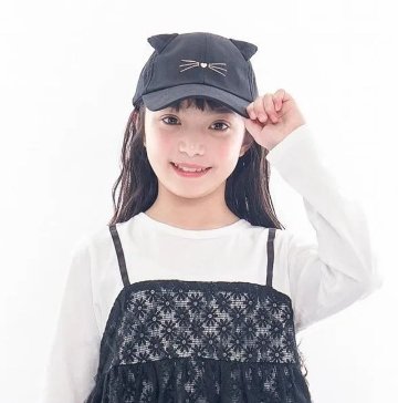 nino「ねこ耳後リボンCAP」(50-54cm) の画像