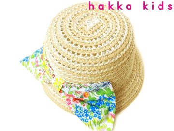 hakka kids「こもれびのお庭Ptたためる洗えるハット」（48-56cm） 【メール便送料無料】の画像