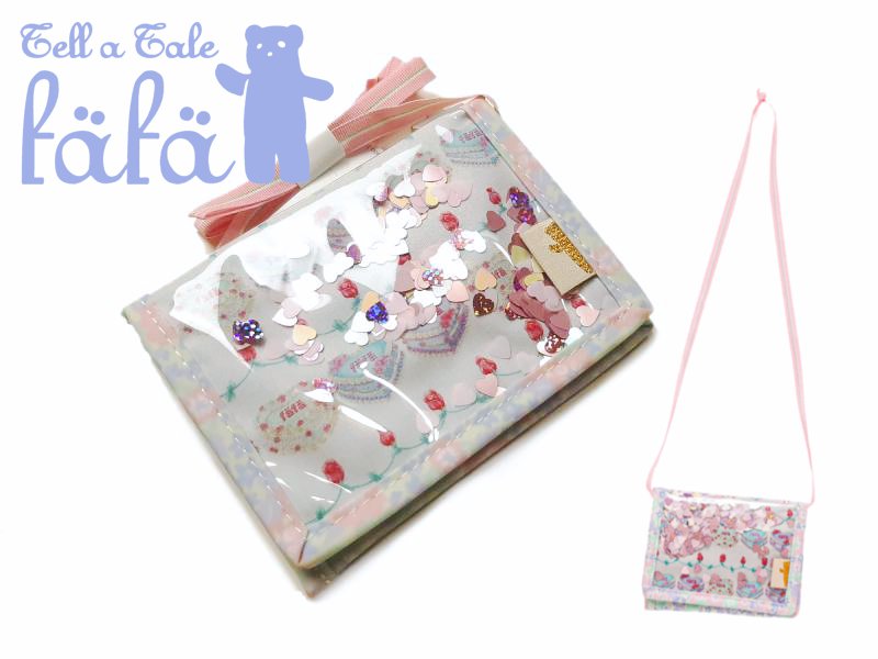 fafa 「EDOLIE ひも付き二つ折りスパンコールウォレット 」（F）ピンクCAKE  【メール便送料198円対応可】の画像