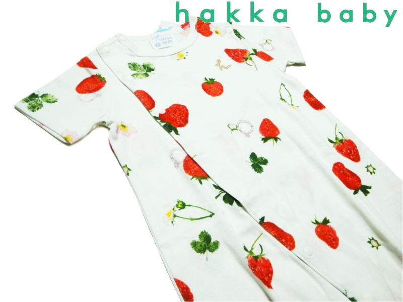 hakka baby 「COTTON CANDY いちごリングPt 半袖2WAYカバーオール」（F） 【メール便送料198円対応】の画像