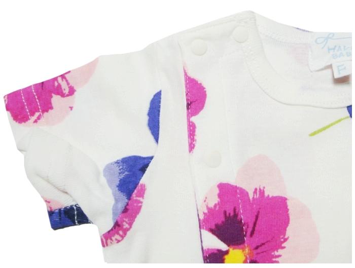 hakka baby 「COTTON CANDY すみれPt 半袖2WAYカバーオール」（F） 【メール便送料198円対応】の画像