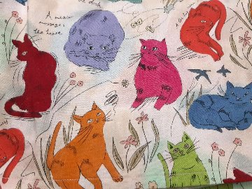 nino「マルチねこプリント半袖ワンピース」(90-140cm) の画像