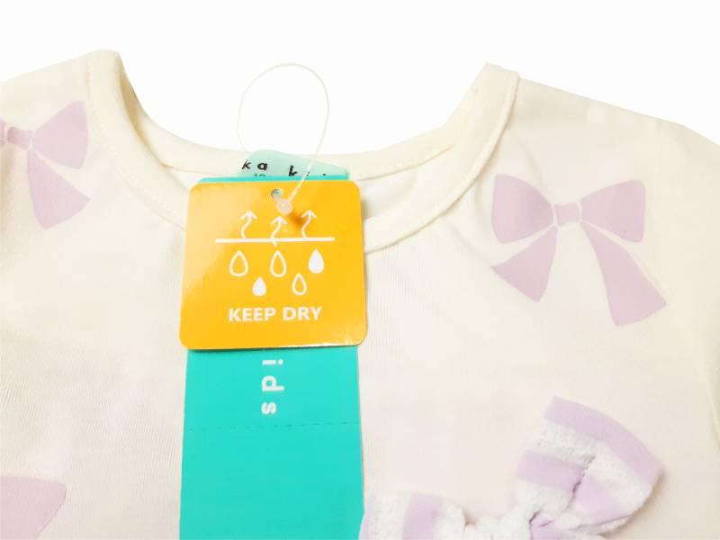 hakka baby&kids 「【KEEP DRY】リボン柄ストライプ切り替えチュニック」 (80-130cm） 【メール便送料無料】の画像