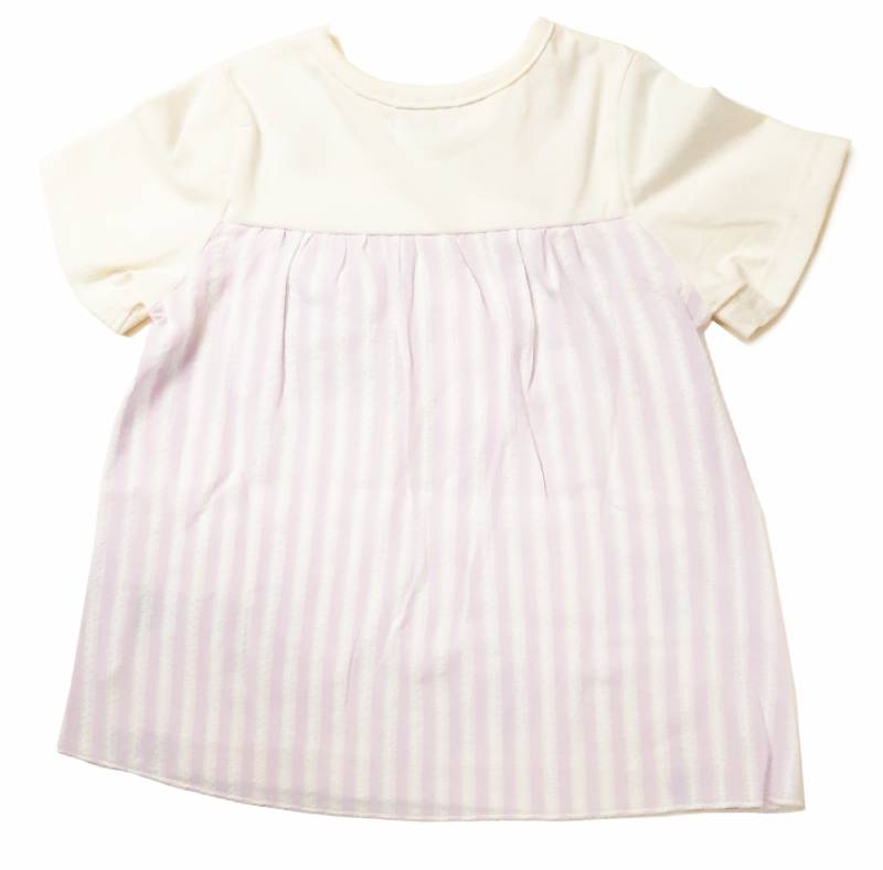 hakka baby&kids 「【KEEP DRY】リボン柄ストライプ切り替えチュニック」 (80-130cm） 【メール便送料無料】の画像