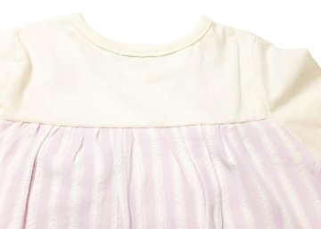 hakka baby&kids 「【KEEP DRY】リボン柄ストライプ切り替えチュニック」 (80-130cm） 【メール便送料無料】の画像