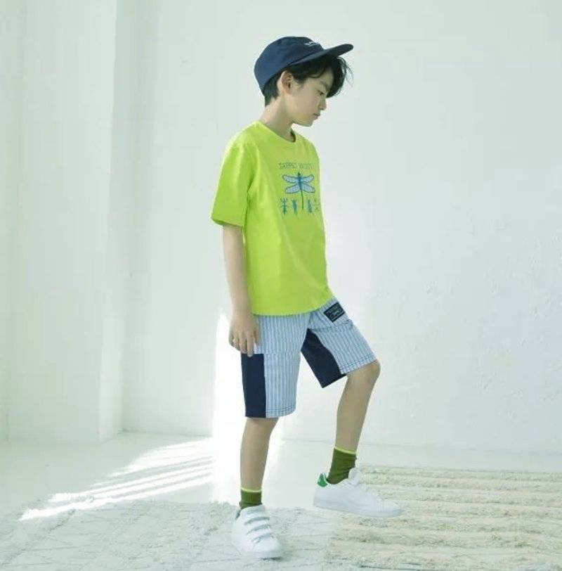 Tappet (タペット) 「とんぼストライプパッチ刺繍昆虫プリントＴシャツ」 (80-130cm)  【メール便送料無料】の画像