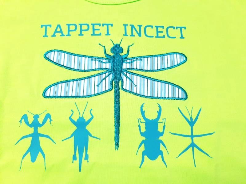 Tappet (タペット) 「とんぼストライプパッチ刺繍昆虫プリントＴシャツ」 (80-130cm)  【メール便送料無料】の画像