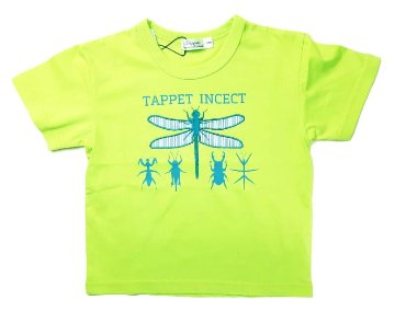 Tappet (タペット) 「とんぼストライプパッチ刺繍昆虫プリントＴシャツ」 (80-130cm)  【メール便送料無料】の画像