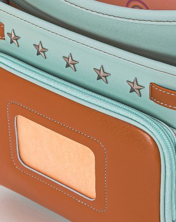 fafaランドセル2025年「クラリーノ 学習院 ムーンスターモデル CAMEL×MINT GREEN」  【当店だけのオリジナルダブル特典付】の画像