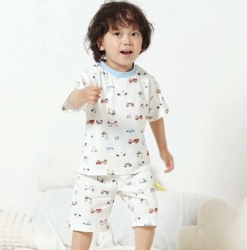 SLAP SLIP 「半袖パジャマ 腹巻き一体型 みんな快眠！みんみんパジャマ 上下セット」 (80~130cm) メール便対応可の画像