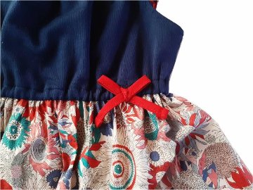 nino「リバティープリントパフスリーブワンピース」(100-140cm) 『メール便送料無料』の画像