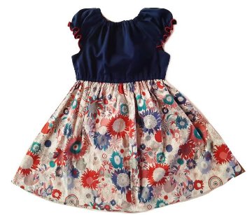 nino「リバティープリントパフスリーブワンピース」(100-140cm) 『メール便送料無料』の画像