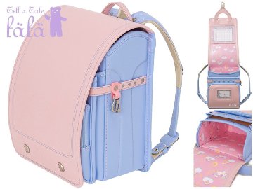 fafaランドセル2025年「クラリーノ 学習院 ムーンスターモデル POWDER PINK×PALE BLUE」 【当店だけのオリジナルダブル特典付】の画像