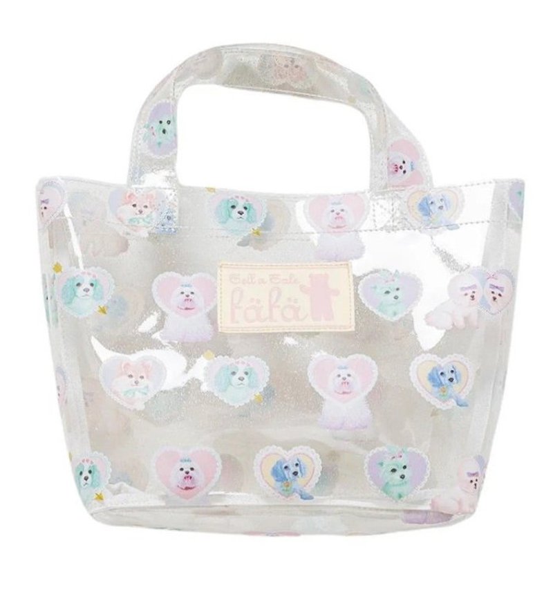 fafa 「ワンちゃん柄 PVC トートバッグ」