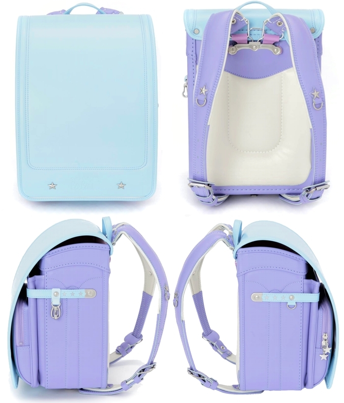 fafaランドセル2025年「クラリーノ キューブ型 BABY BLUE×LAVENDER」 【当店だけのオリジナルダブル特典付】の画像