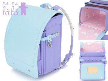 fafaランドセル2025年「クラリーノ キューブ型 BABY BLUE×LAVENDER」 【当店だけのオリジナルダブル特典付】の画像