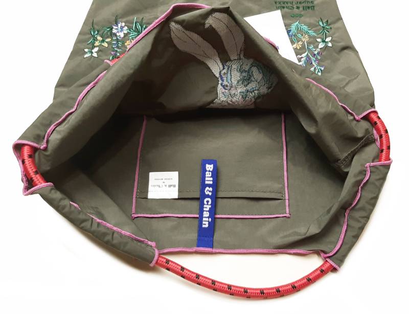 SUPER HAKKA 「〈Ball & Chainコラボ〉うさぎトートバッグ」(Mサイズ)　【メール便送料無料】の画像