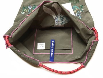 SUPER HAKKA 「〈Ball & Chainコラボ〉うさぎトートバッグ」(Mサイズ)　【メール便送料無料】の画像
