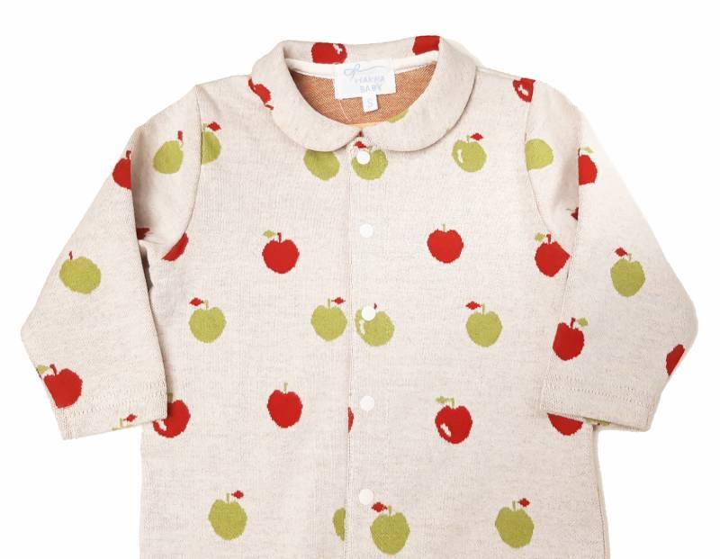 hakka baby「オリジナルフルーツジャガードカバーオール」(70-80cm） 【メール便送料無料】の画像