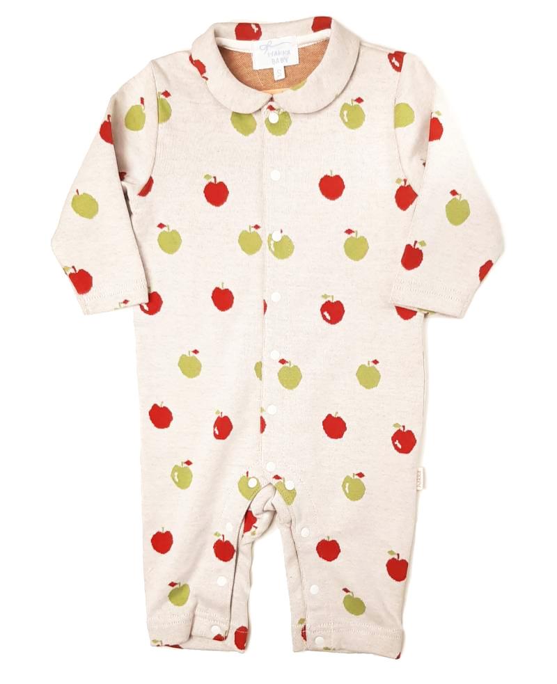 hakka baby「オリジナルフルーツジャガードカバーオール」(70-80cm） 【メール便送料無料】の画像