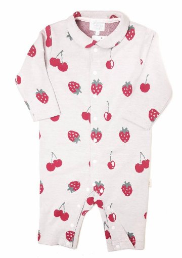 hakka baby「オリジナルフルーツジャガードカバーオール」(70-80cm） 【メール便送料無料】の画像