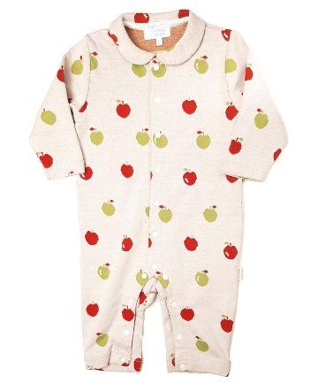 hakka baby「オリジナルフルーツジャガードカバーオール」(70-80cm） 【メール便送料無料】の画像