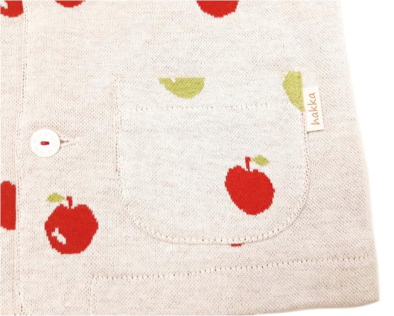 hakka baby「オリジナルフルーツジャガードベスト」(70-80cm） 【メール便送料無料】の画像