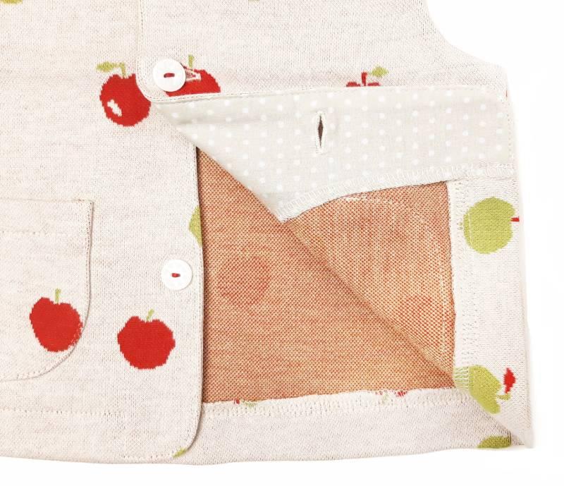 hakka baby「オリジナルフルーツジャガードベスト」(70-80cm） 【メール便送料無料】の画像