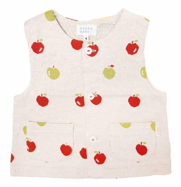 hakka baby「オリジナルフルーツジャガードベスト」(70-80cm） 【メール便送料無料】の画像