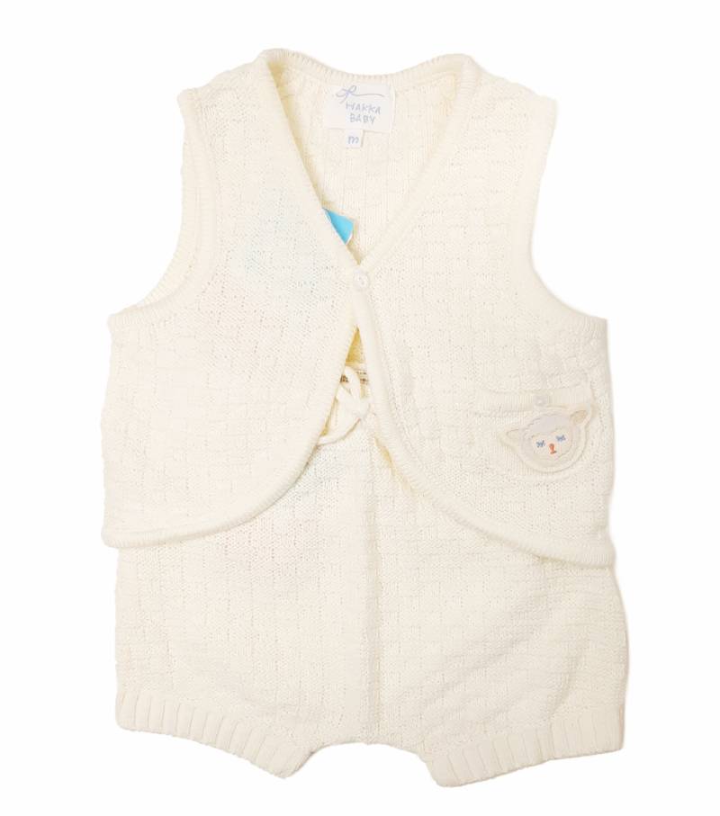 hakka baby「格子柄編みニットブルマー」(70-80cm） 【メール便送料無料】の画像