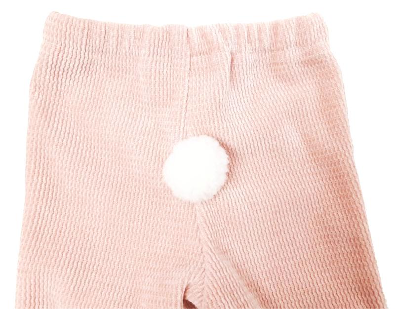 hakka baby「ポンポンしっぽ付きニットコールスパッツ」(70-80cm） 【メール便送料無料】の画像