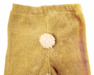 hakka baby「ポンポンしっぽ付きニットコールスパッツ」(70-80cm） 【メール便送料無料】の画像