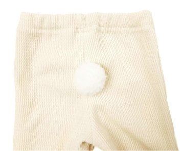 hakka baby「ポンポンしっぽ付きニットコールスパッツ」(70-80cm） 【メール便送料無料】の画像