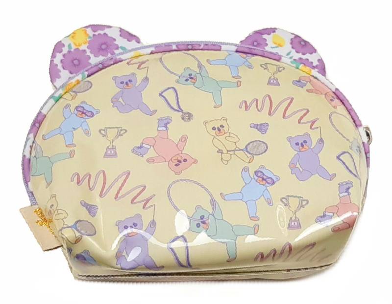 fafa「FUNFETTI スパンコール入りクマちゃんフェイスポーチ」（F）の画像