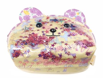 fafa「FUNFETTI スパンコール入りクマちゃんフェイスポーチ」（F）の画像